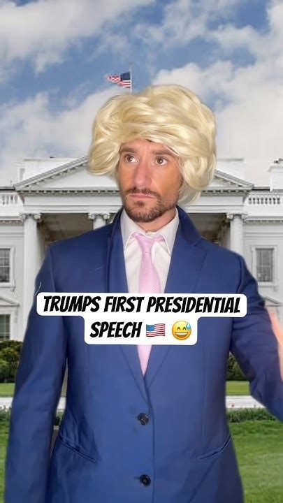 Trumps first presidential speech lol #shorts #funny #donaldtrump - YouTube