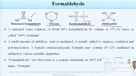 Structure and Uses of Formaldehyde and Paraldehyde - YouTube