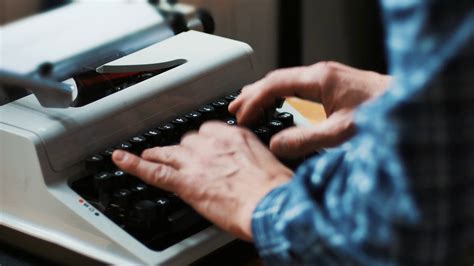 Typing On Vintage Typewriter Machine Writing Stock Footage SBV ...