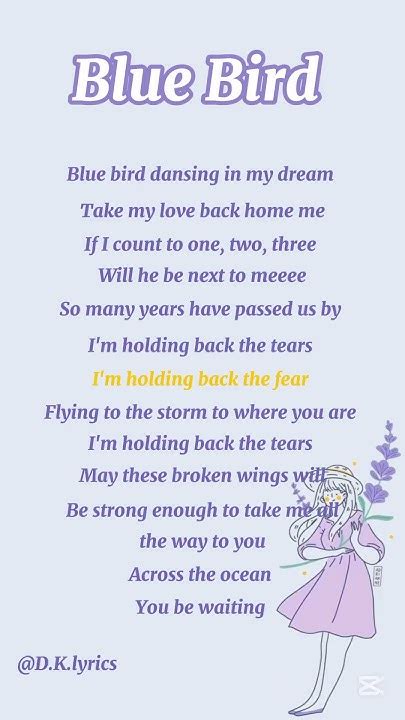 Blue Bird lyrics #music #song #lyricvideo #loveIssweet #shorts #cdrama ...