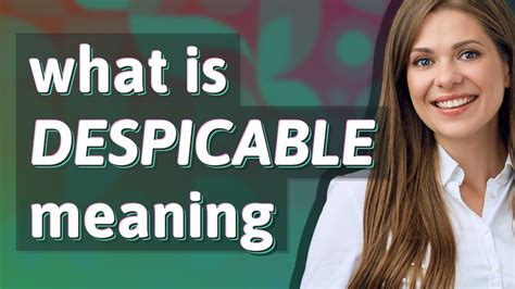 Despicable | meaning of Despicable - YouTube