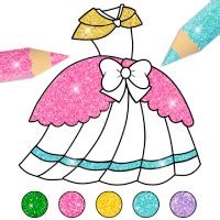 Glitter Dress Coloring - Play Glitter Dress Coloring Online at TopGames.Com