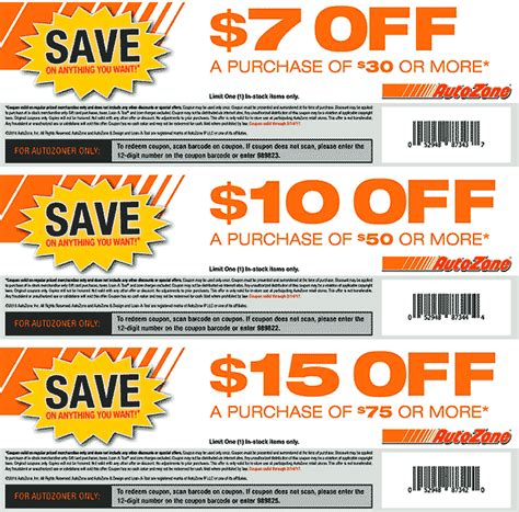 $7 off $30 & more at AutoZone | AutoZone September 2025 Coupons, Promo ...