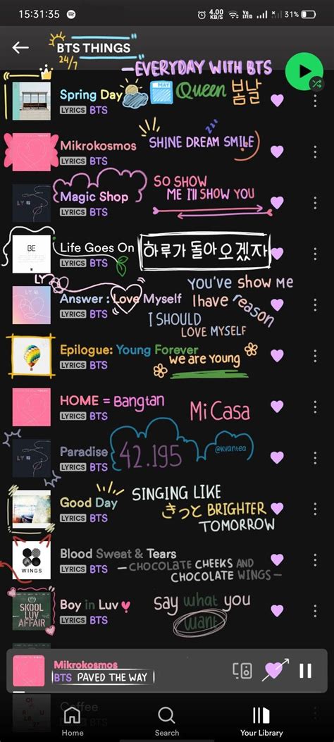 BTS SPOTIFY PLAYLIST
