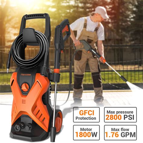 2800PSI Electric Pressure Washer 1.76GPM 1800W Powerful Pressure Washer ...