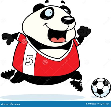 Cartoon Panda Soccer stock vector. Illustration of soccer - 47478890