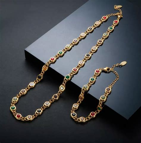 Ensemble collier acier inoxydable Multicouleur | Bijoux, montres au ...