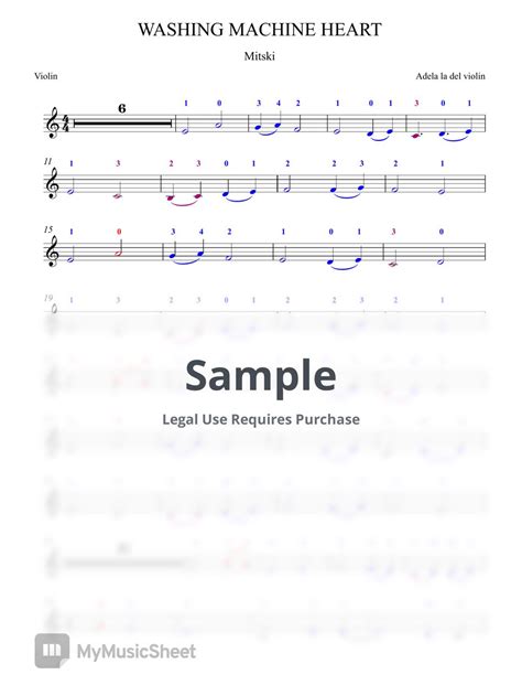 MITSKI - WASHING MACHINE HEART Sheet Music by Adela la del violin