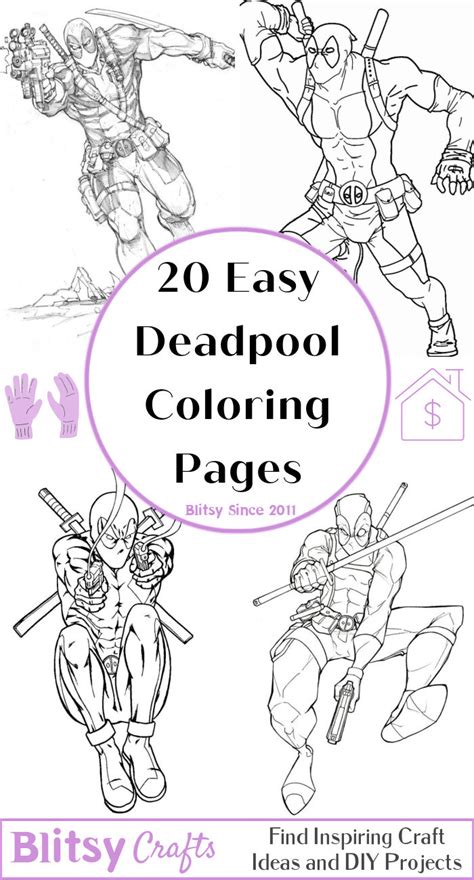 20 Free Deadpool Coloring Pages for Kids and Adults