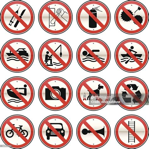 Interdit Signes Set 2 Illustration - Getty Images