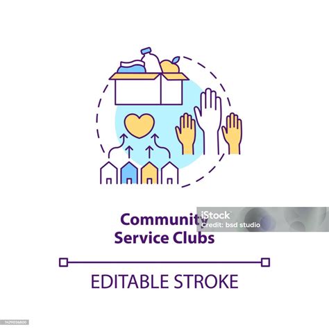 Community Service Clubs Concept Icon Stock Illustration - Download ...