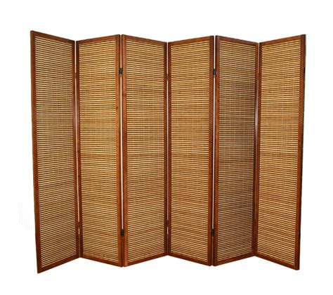 Paravent En Bois Brun Avec Bambou De 6 Pans - Paravent BUT