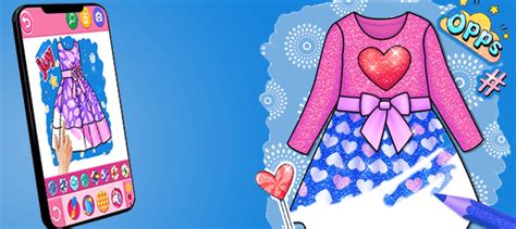 Glitter dress coloring and drawing – Sell My App