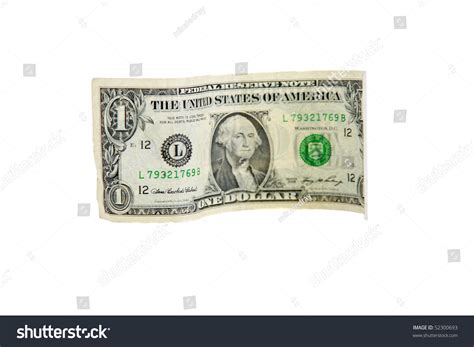 Us Dollar Bill Isolated On White Stock Photo (Edit Now) 52300693