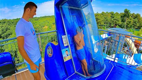 Looping Rocket Water Slide at Aquapark Istralandia