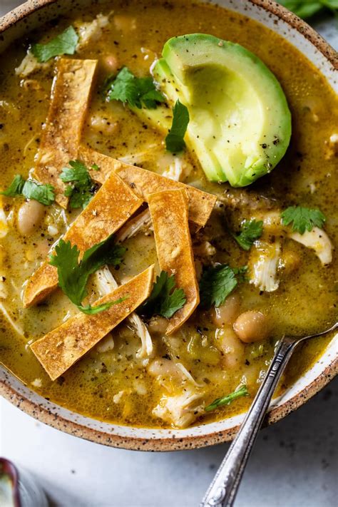 This one-pot Green Chicken Chili recipe is easy to make and features ...