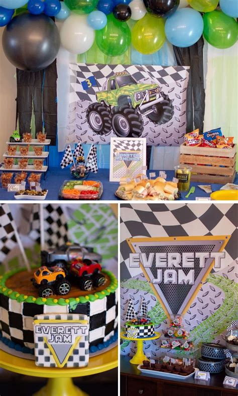 Monster Truck Birthday Party | Monster jam birthday party, Monster jam ...