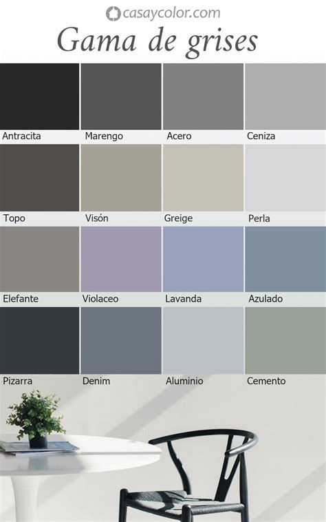 Colores grises, nombres de los tonos de Gris, combinaciones - Casa y ...