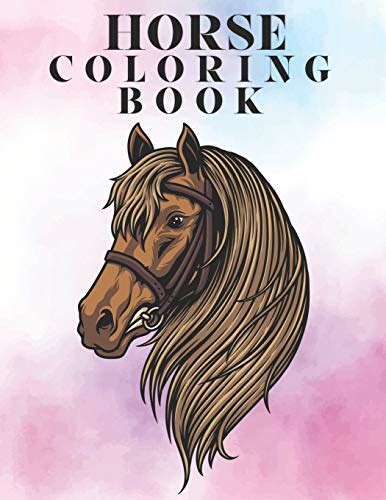 Horse coloring book: Cute Horses Relaxing Coloring Books For Girls ...