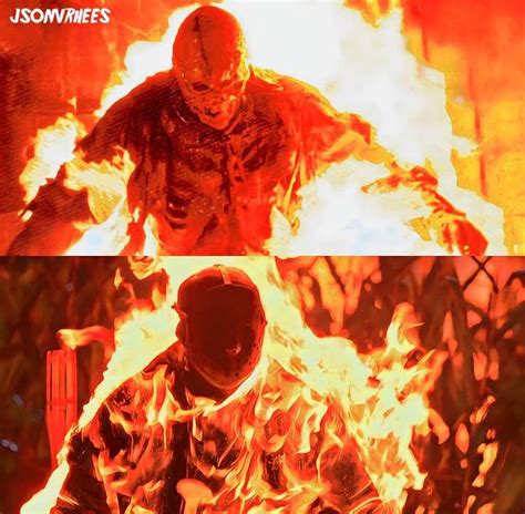 Jason Voorhees Set Ablaze. Which Scene do you Prefer? Part 7 or FVJ ...