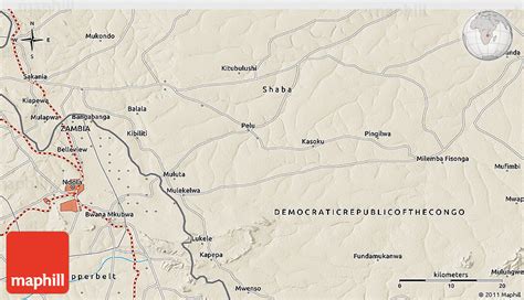 Shaded Relief 3D Map of Mukushi