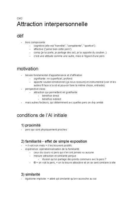 CM2 de L2 en psychologie sociale - CM Attraction interpersonnelle déf ...