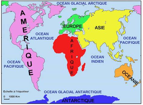 Les cinq océans par ordre de superficie en kilomètres carrés ...