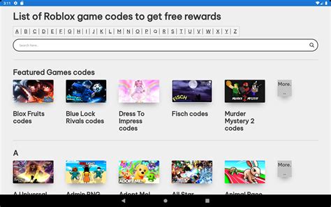 Roblox games codes APK for Android Download