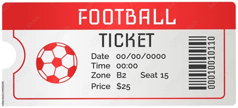 Football ticket card modern design. Invitation to football match to ...