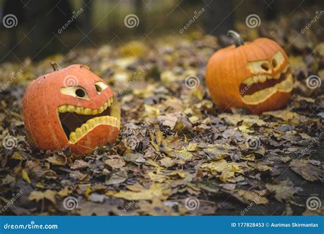 Orange Halloween Pumpkin. Holes, Holidays. Stock Image - Image of ...