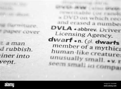 Word or phrase Dwarf in a dictionary Stock Photo - Alamy
