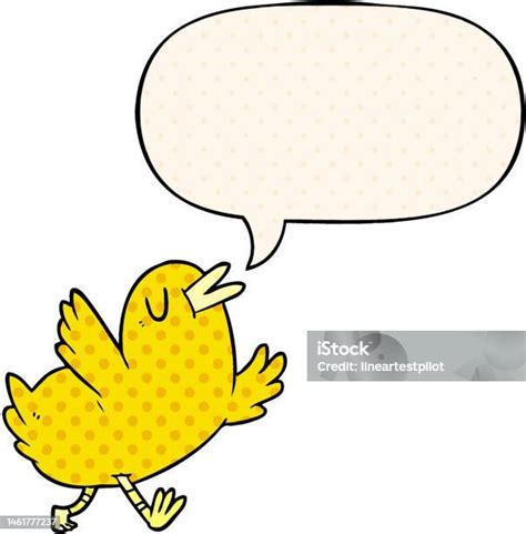 Bande Dessinée Happy Bird Avec Bulle De Parole Dans Le Style De La ...
