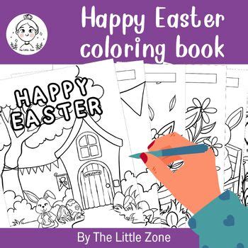 Free Happy Easter coloring book by TheLittleZone | TPT