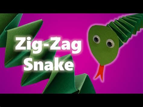 Creature Crafts | How to make a Zig-Zag Snake - YouTube