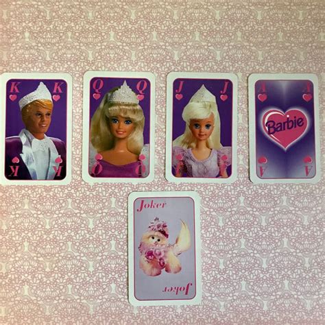 Vintage Barbie Playing Cards, Set of 5 Cards, Your Choice of of Suite ...