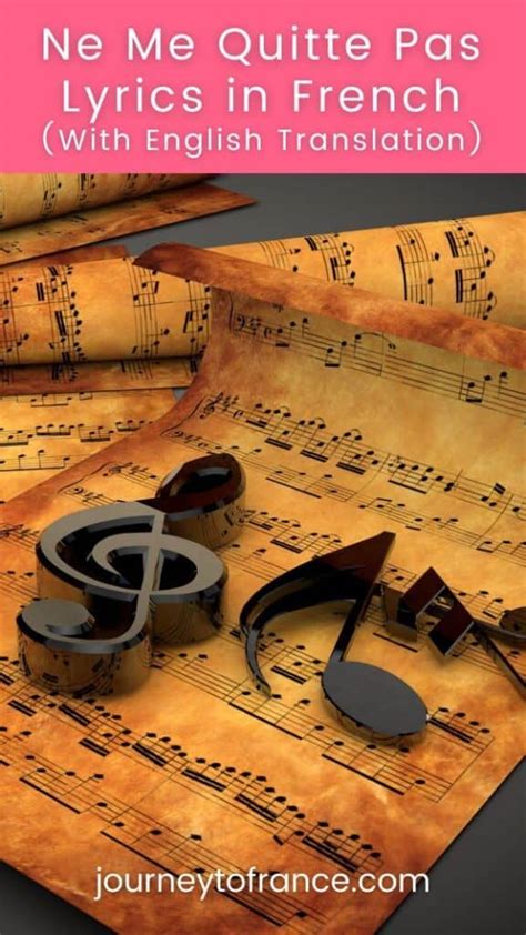 Ne Me Quitte Pas Lyrics in French ( With English Translation) - Journey ...