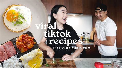 Trying Viral Korean TikTok Recipes w/ Chef Chris Cho