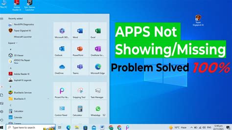 Apps Not Showing Desktop or Windows Search on Windows 10/11 | Problem Solved