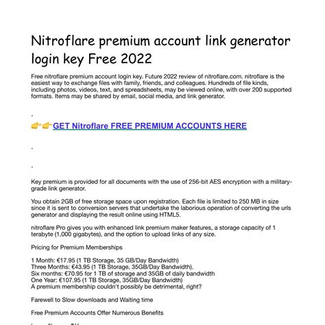 Nitroflare premium account link generator login key Free.pdf | DocDroid