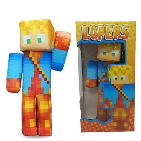 Boneco Lopers Youtuber Streamers Minecraft 35 Cm - FBC Toys - Boneco ...