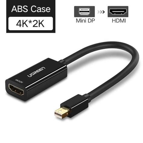 Couleur HDMI-4K-NOIR Grandeur 18cm Câble Adapteure Mini DP VERS VERS ...