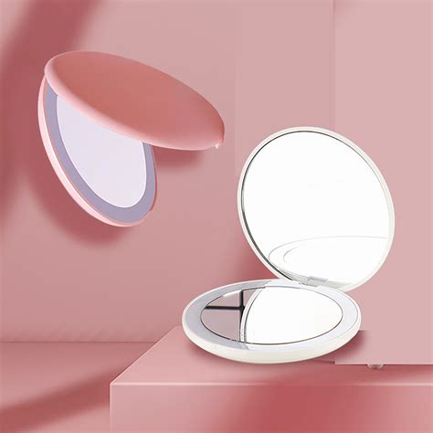 MIROIR DE POCHE Miroir de maquillage 2X Loupe Mini miroir de poche ...