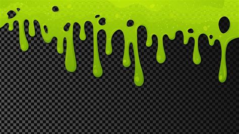 Flowing green sticky liquid. Slime drips and flowing. isolated slime ...