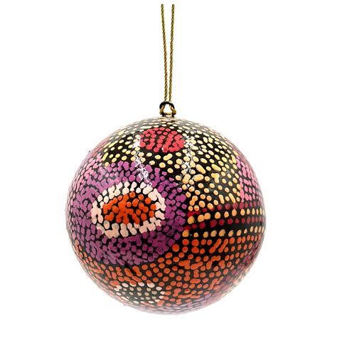 Better World Aboriginal Art Lacquered Xmas Ball Decoration 902- Seven ...
