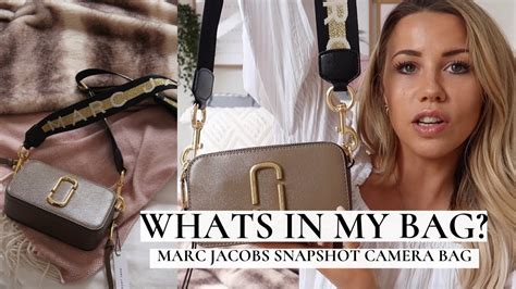 UNBOXING THE DESIGNER MARC JACOBS SNAPSHOT BAG | REVIEW & WHATS IN MY BAG? WHAT FITS IN THE SNAPSHOT