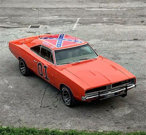 General Lee Car - Vintage Muscle Car with #10 Painted on It