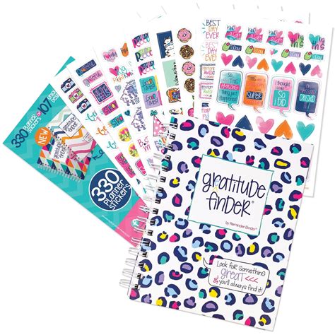 Gratitude Finder® Journal + Grateful Heart Journal Stickers: Elevate ...