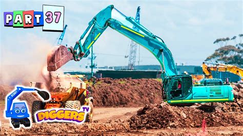 Diggers For Children 🦺 Ready, Set, Let's DIG! Diggers, Dump Trucks and more Construction Vehicles