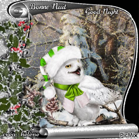 Une petite chouette vous dit bonne nuit - Free animated GIF - PicMix
