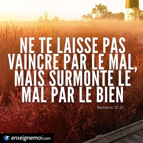 Romains 12:21 Ne te laisse pas vaincre par le mal, mais surmonte le mal ...